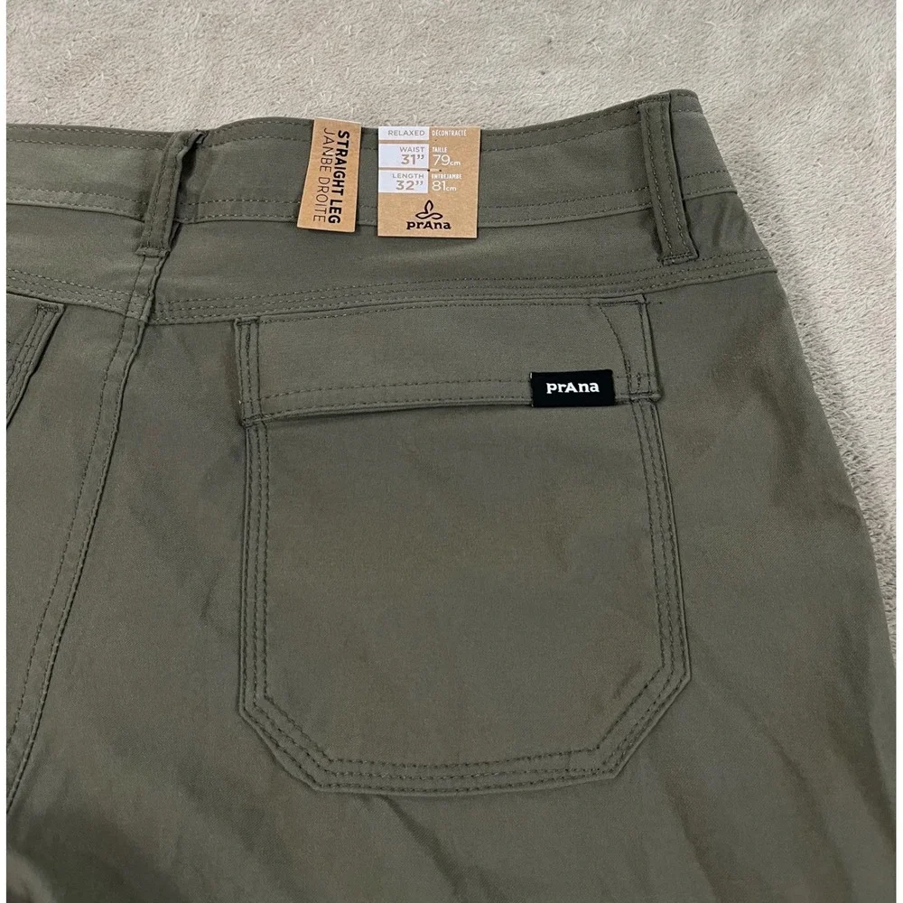 Prana Stretch Zion Pant II Men's 31x32 Green Hiking Cargo Pants 1969791 $95 NEW